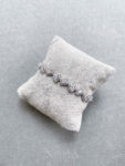 Rectangle and Pear Halo Bracelet - Rhodium White Gold