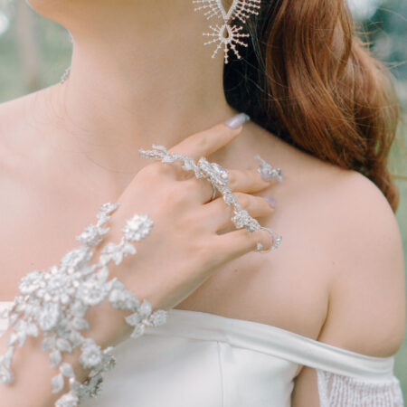 Middle Eastern Dream Earrings - Rhodium White Gold