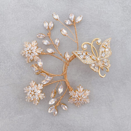 Extravagant Butterfly Earpiece - Gold (Right)