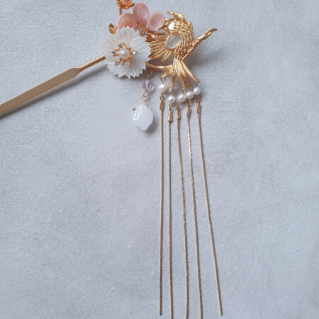 Singing Bird Hairpin - Gold