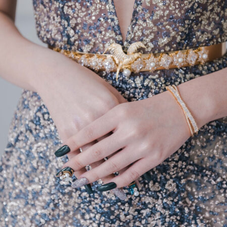 Embellished Bird Belt - Gold