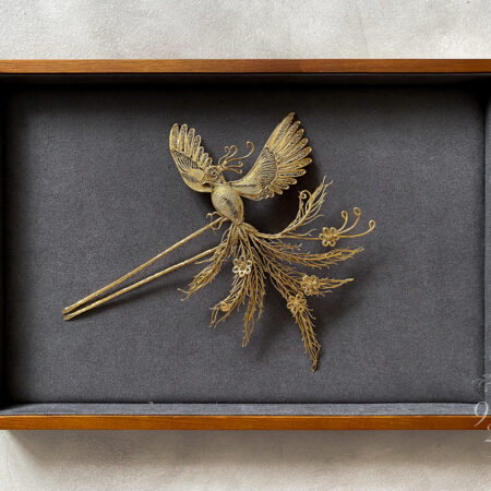 Flying Phoenix Hairpin - 18k Yellow Gold