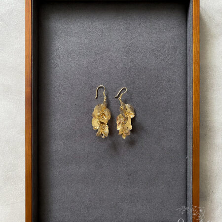 Orchid Drop Earrings - 18k Yellow Gold