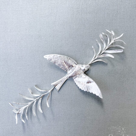 Purity Dove Tarragon Brooch/Hairvine - Doff Silver