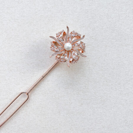 Floral Windmill Pearl Kembang Goyang - 18k Rose Gold