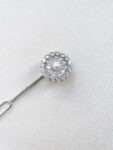 Round Shine Pearl Kembang Goyang - Rhodium White Gold