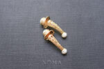 Suweng Ukir Kerucut Pearl Earrings - 18k Yellow Gold, White Pearl
