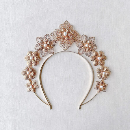 Floral Ornamental Headband - Gold