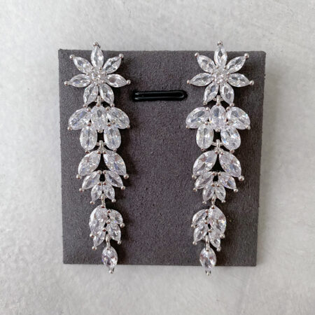 Lemon Tree Earrings - Rhodium White Gold