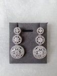 Geometrical Radiance Earrings - Rhodium White Gold