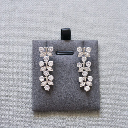 Vineyard Earrings - Rhodium White Gold
