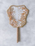 Phoenix Pearl Blossom Fan - Gold, Pink