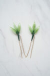 CG Bamboo Leaves Hairpin Set - Gold, Green (2 pcs)