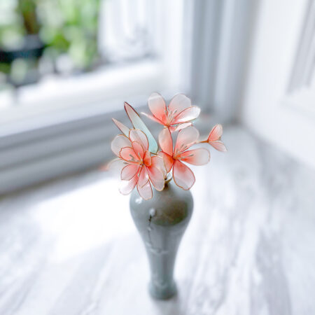LR Blossoming Pink Flower Hairpin - Gold, Pink