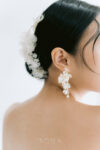 LR Bush Melody Drop Earrings - White Silver, White