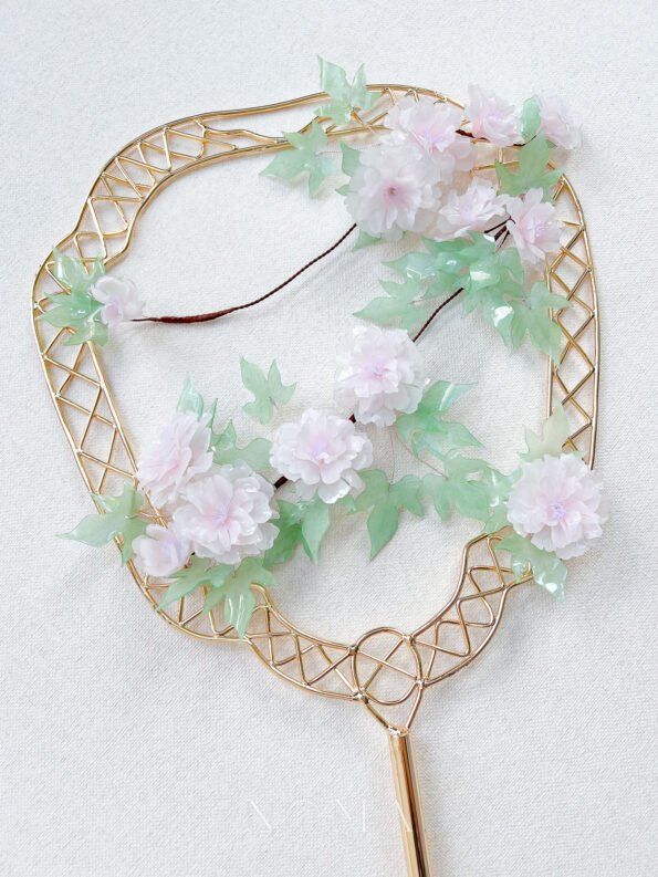 FLR-202200007-HS-Pink-Peony-Painting-Fan-18k-Yellow-Gold-Pink-2