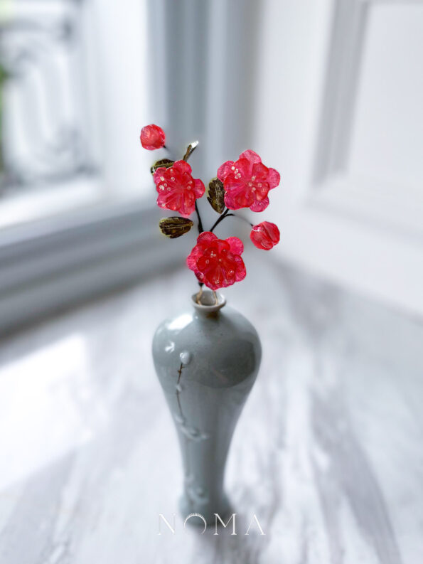 FLR-202200011-HS-Bright-Red-Ume-Hairpin-Gold-Red-2