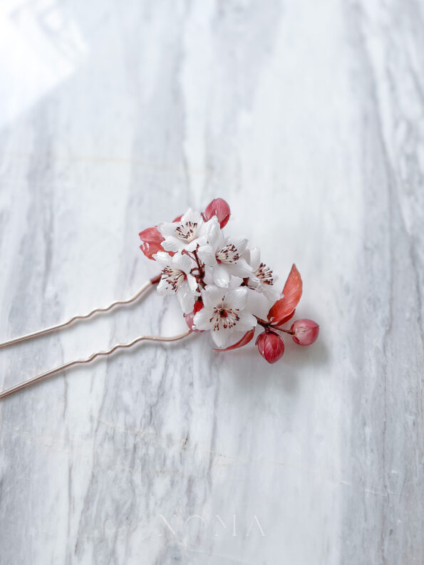FLR-202200015-HS-Cherry-Blossom-Tree-Hairpin-Rose-Gold-Red-1