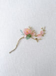 LR Scenery Blushing Blooms Hairpin - 18k Yellow Gold, Pink