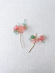 LR Scenery Blushing Blooms Small Hairpin Set - 18k Yellow Gold, Pink (2 pcs)