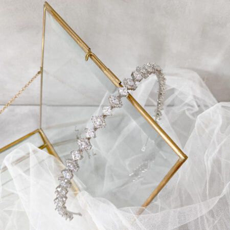 Modern Minimalist Height Headband - Rhodium White Gold