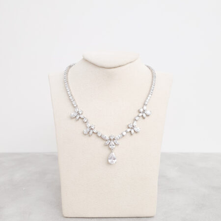 Juliette Necklace - Rhodium White Gold