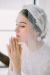 Embellished Satin Headband - White