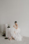 White Floral Veil - White