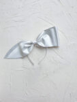 White Ribboned Veil - White