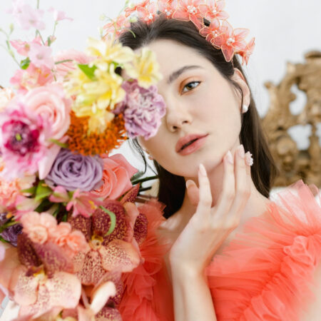 Coral Tulle Headband - Coral
