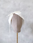 Draping Satin Bow - White
