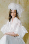 Layered White Chantily Headdress - White