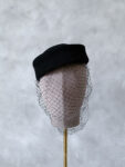 Black Cap with Veil - Black