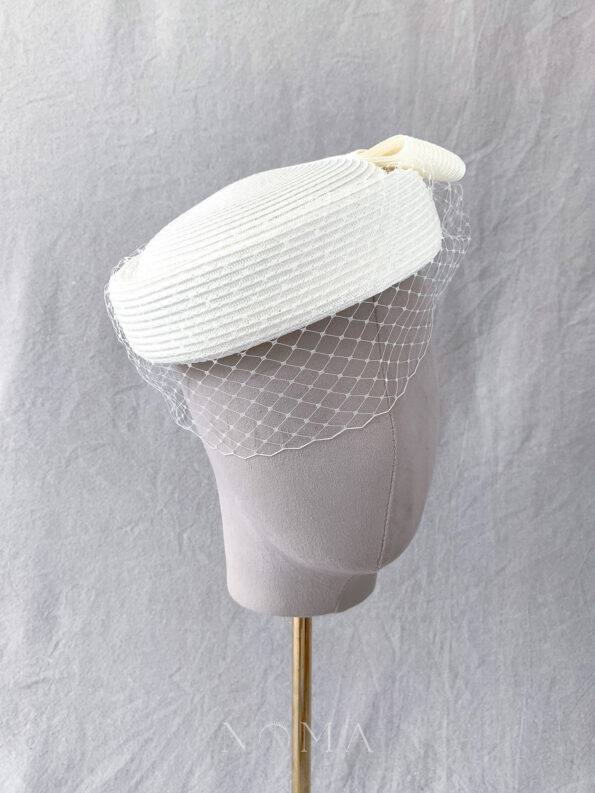 HMV-202100010-Fine-Day-Millinery-White-with-Veil-White-1
