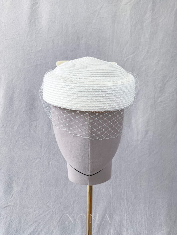 HMV-202100010-Fine-Day-Millinery-White-with-Veil-White-3