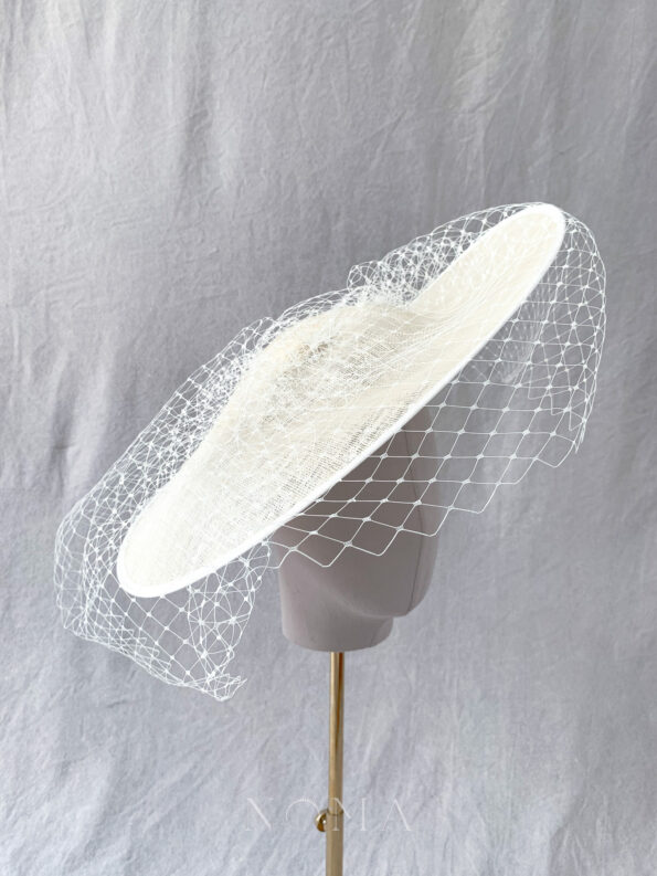 HMV-202100016-Saucer-Millinery-White