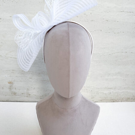 Folding Bow Headband - White