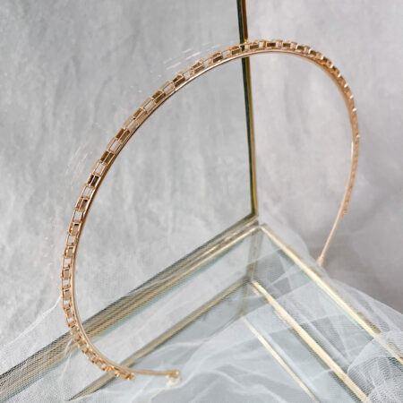 Rectangular Chain Headband - 18k Yellow Gold