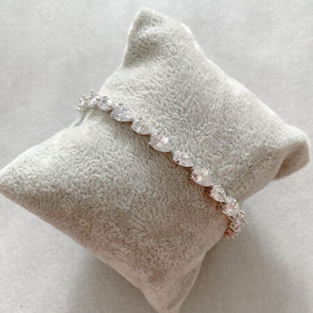 Pear Maxi Midi Bracelet - Rhodium White Gold
