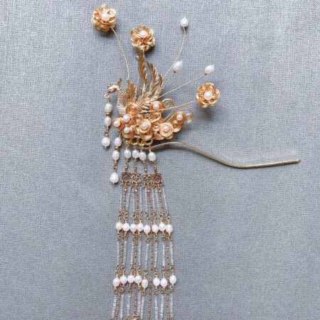 Phoenix Blossom Art Hairpin - Gold