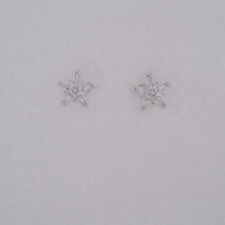 Twinkle Twinkle Earrings - Rhodium White Gold