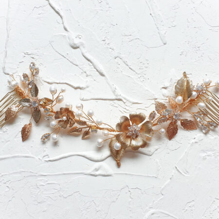 Gold Bloom Haircomb - Gold