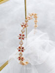 Floral Blossom Headband - 18k Yellow Gold, Ruby