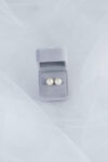 Pearl L Earrings 12 mm - Unplated Silver, Yellow Pearl