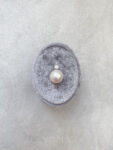 Pearl 12 mm Dot Pendant - Rhodium White Gold, White Pearl