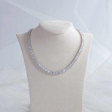 Square Choker - Rhodium White Gold