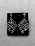 Trapezia Earrings - Rhodium White Gold