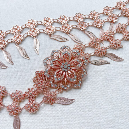 Flowery Leaves Belt - 18k Rose Gold