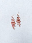 Dangling Pear Flower Earrings - 18k Rose Gold