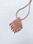 Elongated Parallelogram Pendant - 18k Rose Gold